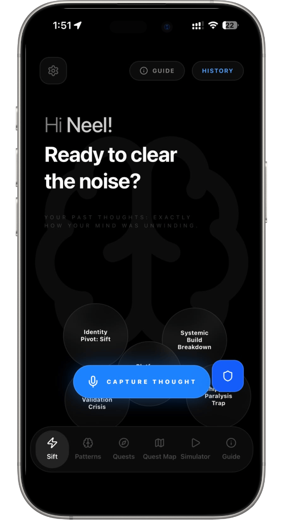 SIFT software interface and Product Hunt launch screen